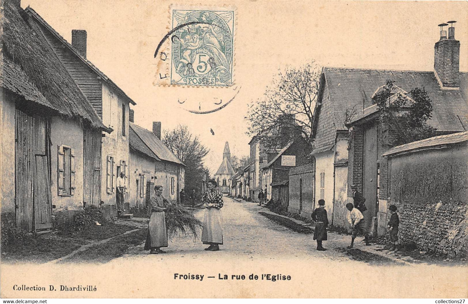 60-FROISSY- LA RUE DE L'EGLISE - Froissy