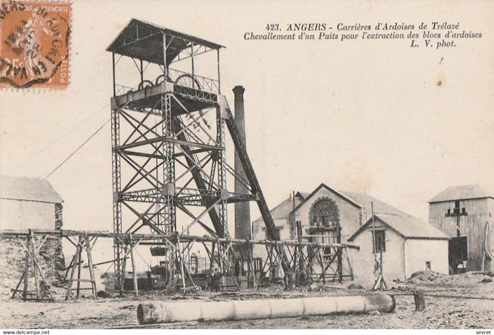 ANGERS. - Carrières D'Ardoises De Trélazé. Chevallement D'un Puits Pour L'extraction Des Blocs D'ardoises - Angers