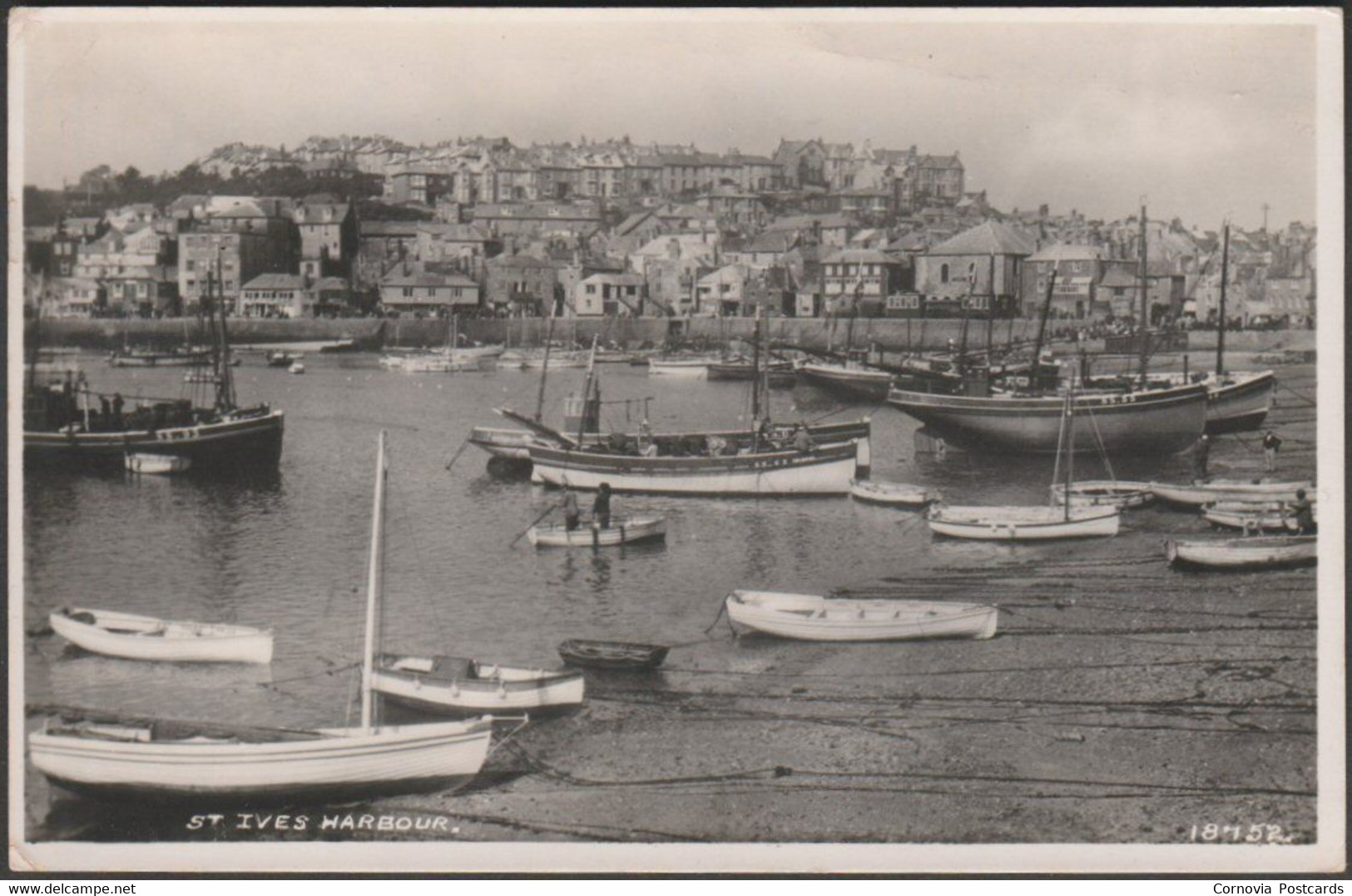 St Ives Harbour, Cornwall, 1948 - RP Postcard - St.Ives