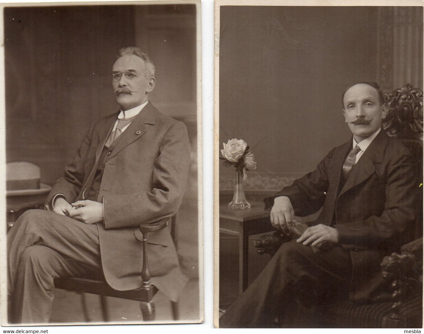 2 Cartes - ESPERANTO  - Portraits -  Cartes Adressées à Mr BURET , Notaire à  SAINVILLE  (28) - Esperanto