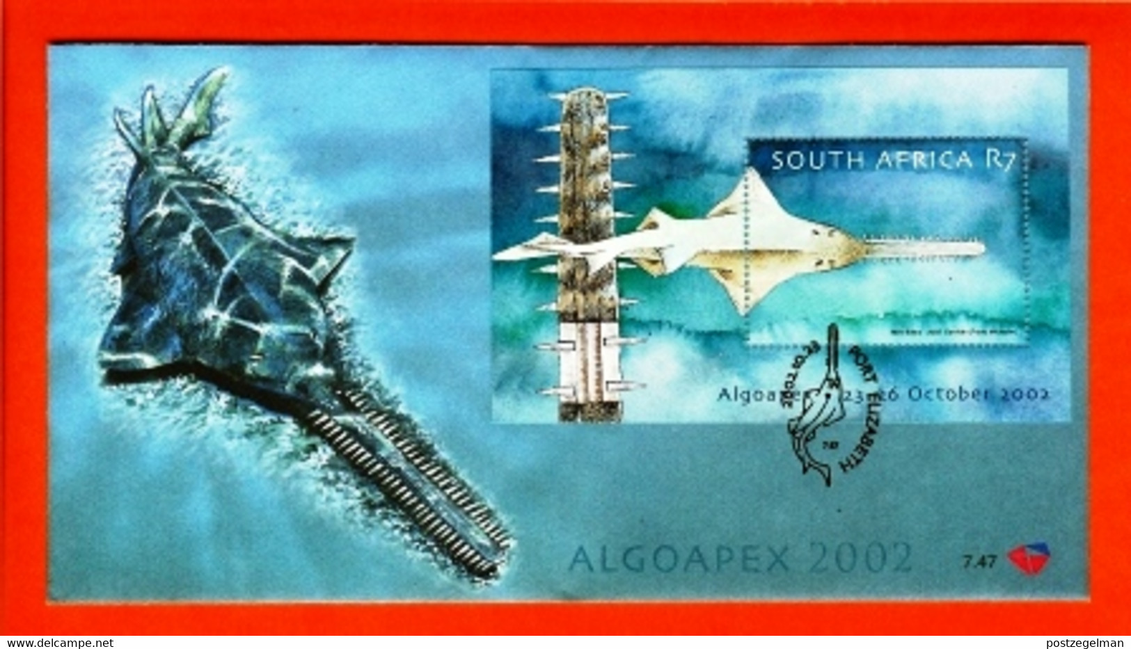 RSA, 2002, Mint FDC, Fish 2, AlgoapexSACC Nr(s).bl 91 (7-47) - Covers & Documents