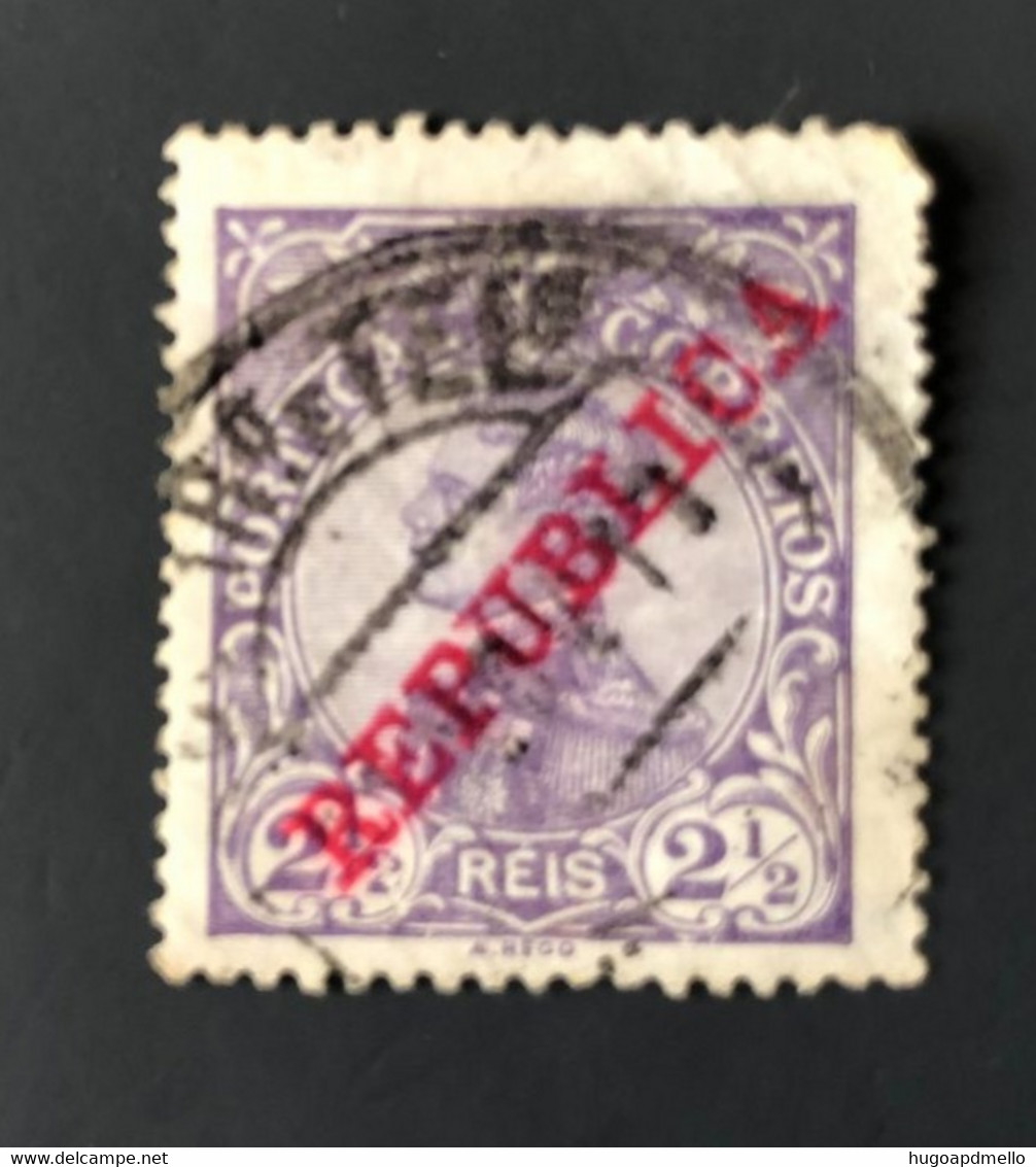 PORTUGAL, Used Stamp , « D. MANUEL II » With Overprint "REPUBLICA", 2 1/2 R., 1910 - Used Stamps