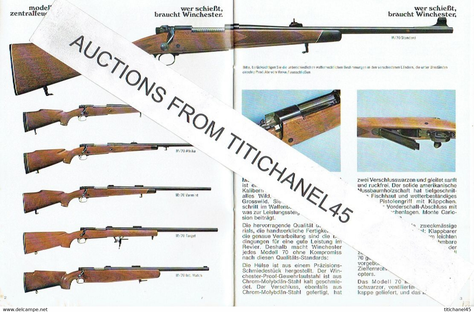 ARMES - MUNITIONS - WINCHESTER Original Catalog 1976 Waffen Und Munition 40 Pages - Allemagne