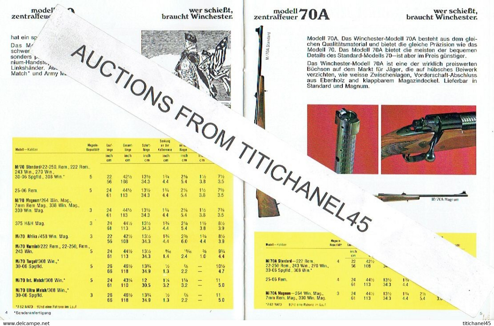 ARMES - MUNITIONS - WINCHESTER Original Catalog 1976 Waffen Und Munition 40 Pages - Germania