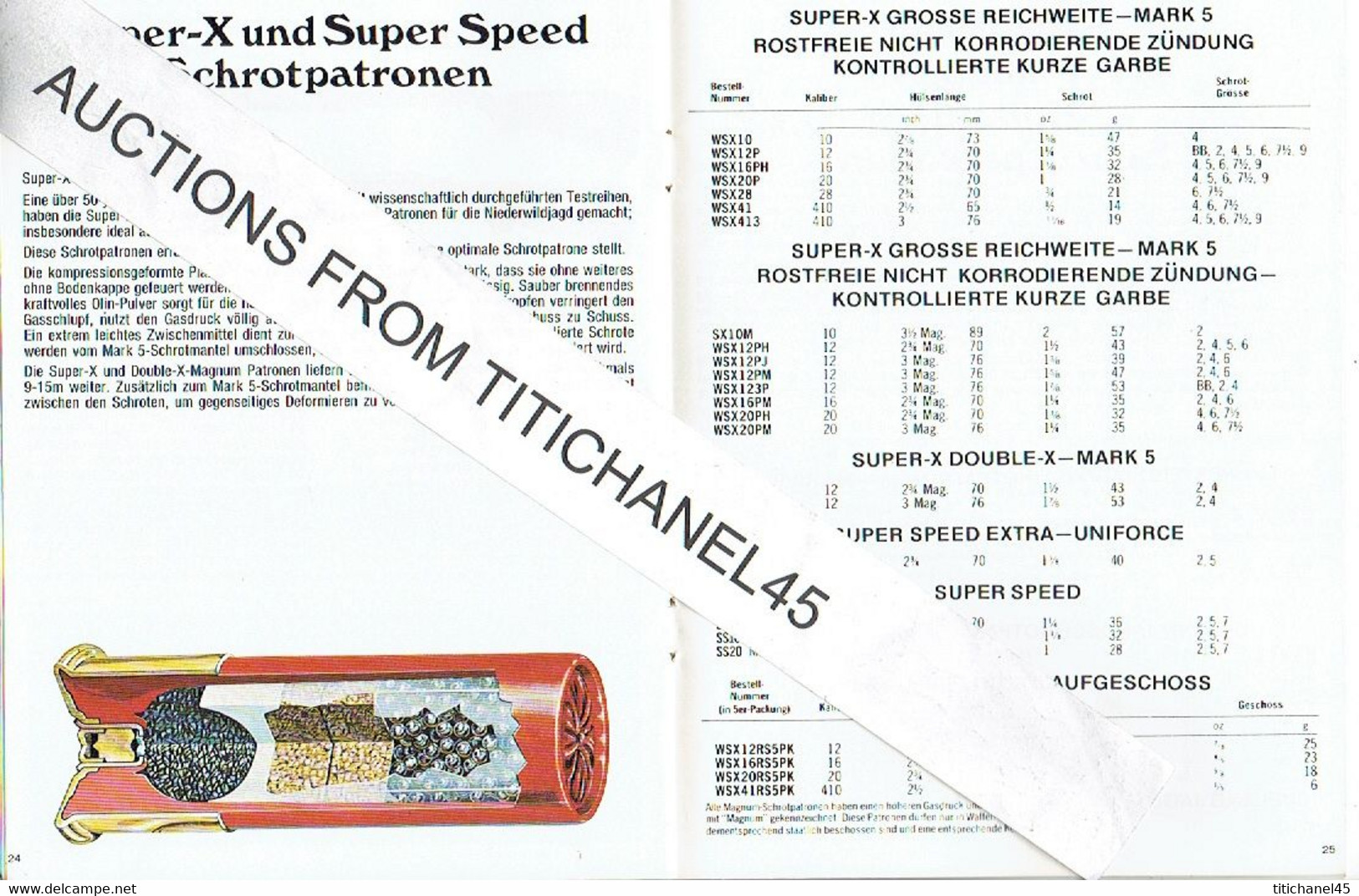 ARMES - MUNITIONS - WINCHESTER Original catalog 1976 Waffen und munition 40 pages