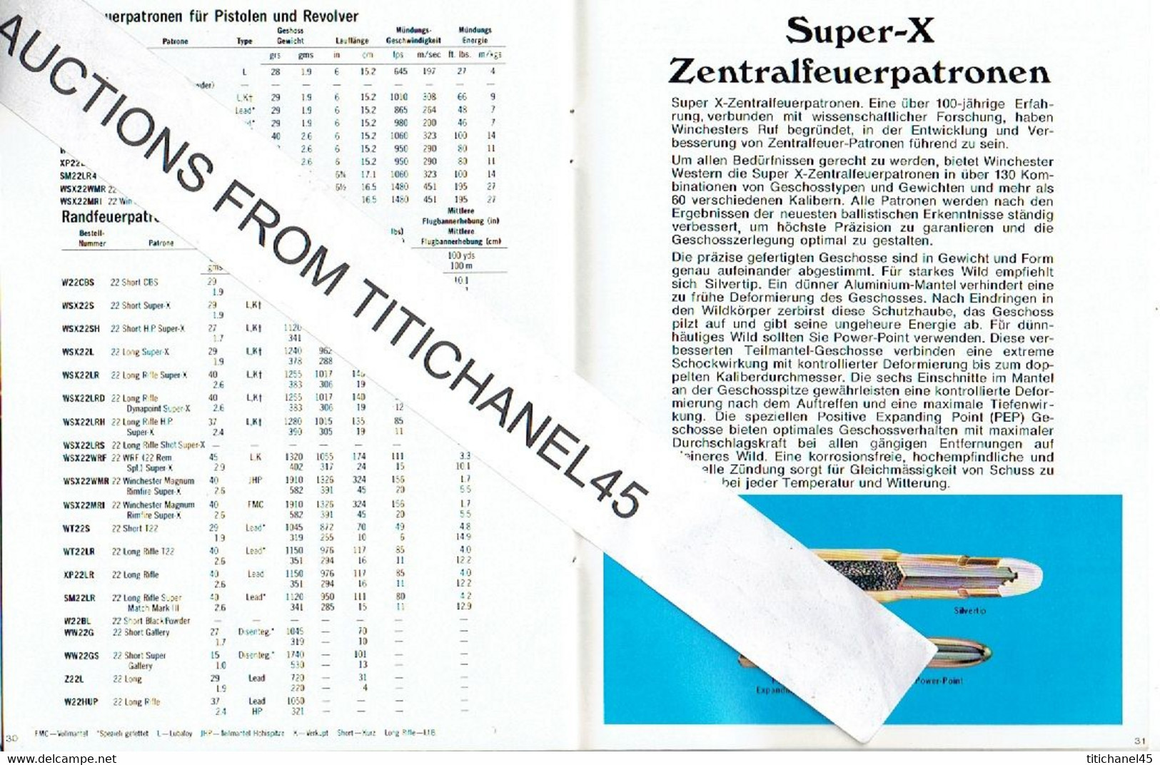 ARMES - MUNITIONS - WINCHESTER Original catalog 1976 Waffen und munition 40 pages