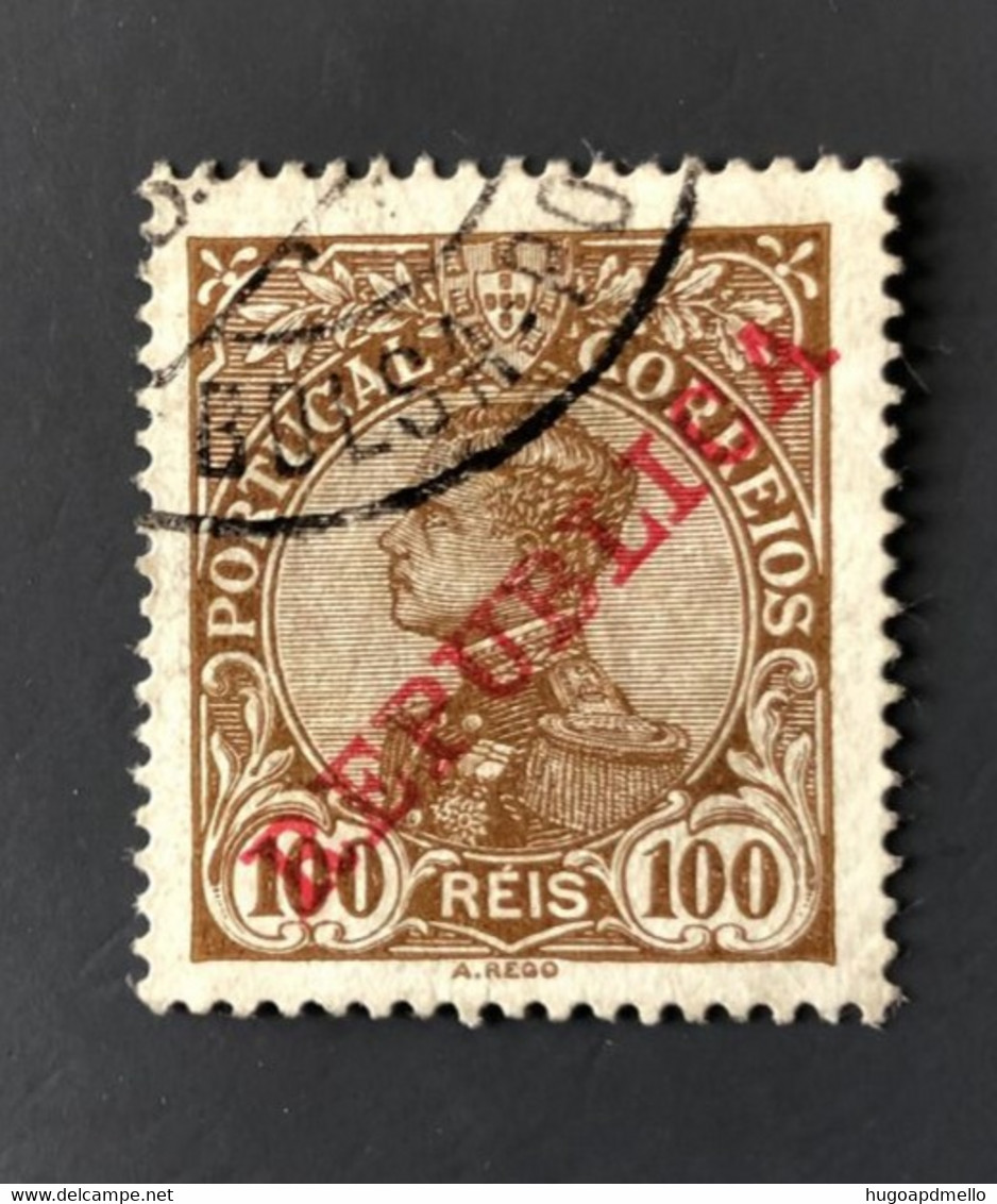 PORTUGAL, Used Stamp , « D. MANUEL II » With Overprint "REPUBLICA", 100 R., 1910 - Used Stamps