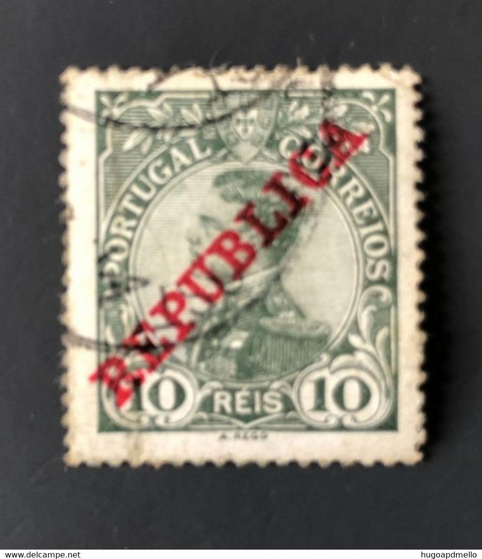 PORTUGAL, Used Stamp , « D. MANUEL II » With Overprint "REPUBLICA", 10 R., 1910 - Gebruikt