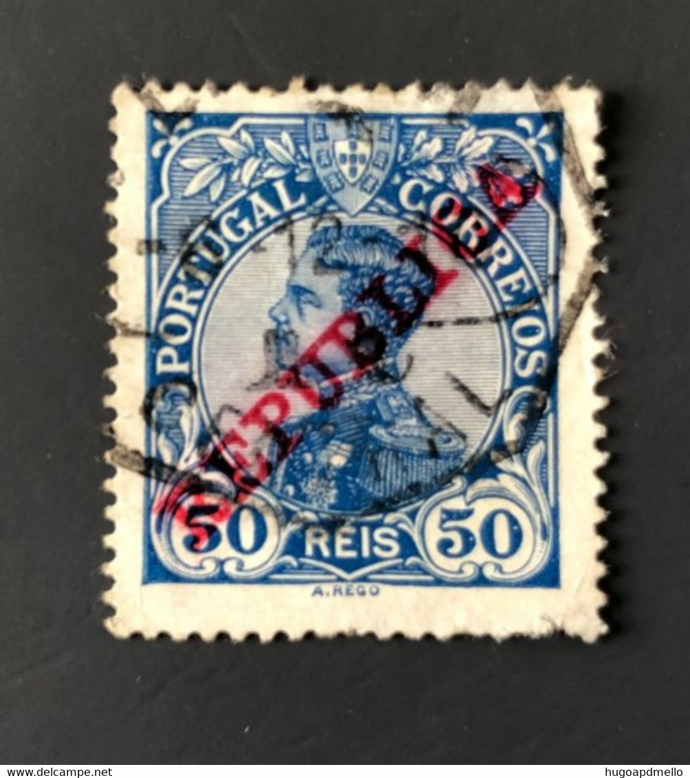 PORTUGAL, Used Stamp , « D. MANUEL II » With Overprint "REPUBLICA", 50 R., 1910 - Gebraucht