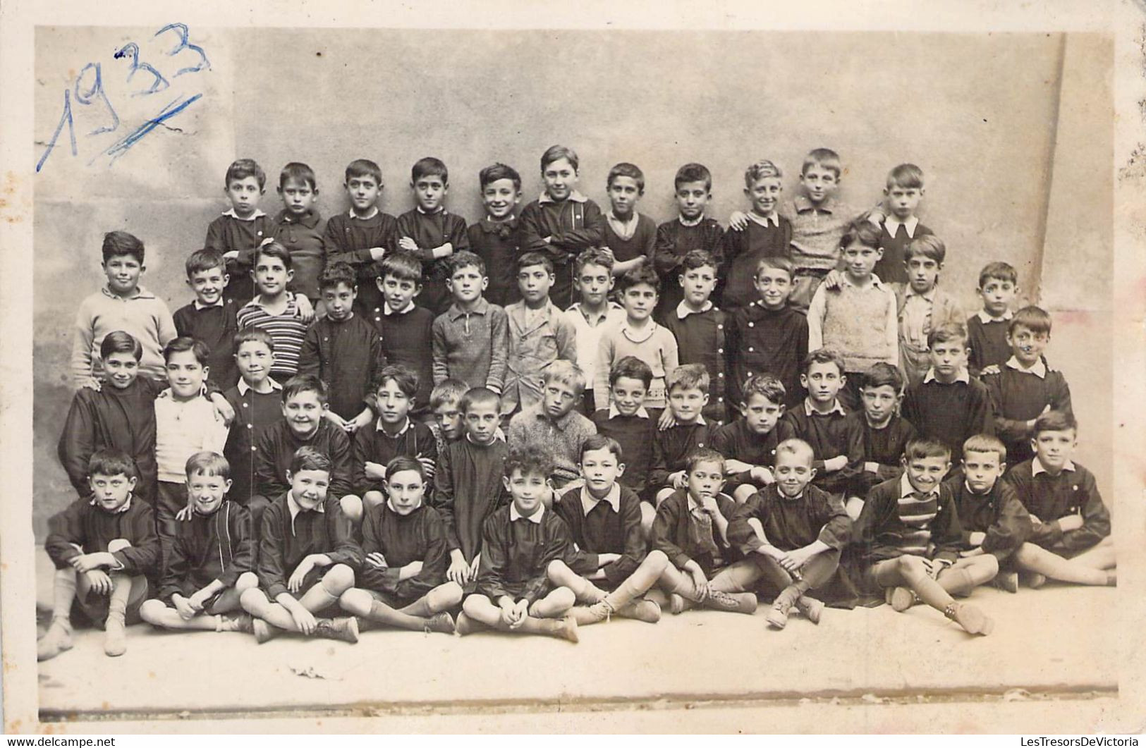 CPA - Photographie - Grand Groupe D'enfants - Garçon - 1933 - Groupes D'enfants & Familles