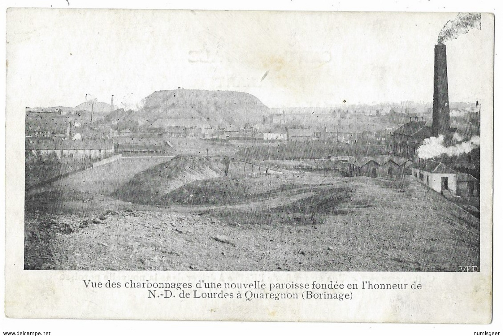 QUAREGNON - Vue Des Charbonnages D'une Nouvelle Paroisse Fondée En L'honneur De N.-D.de Lourdes à Quaregnon - Quaregnon