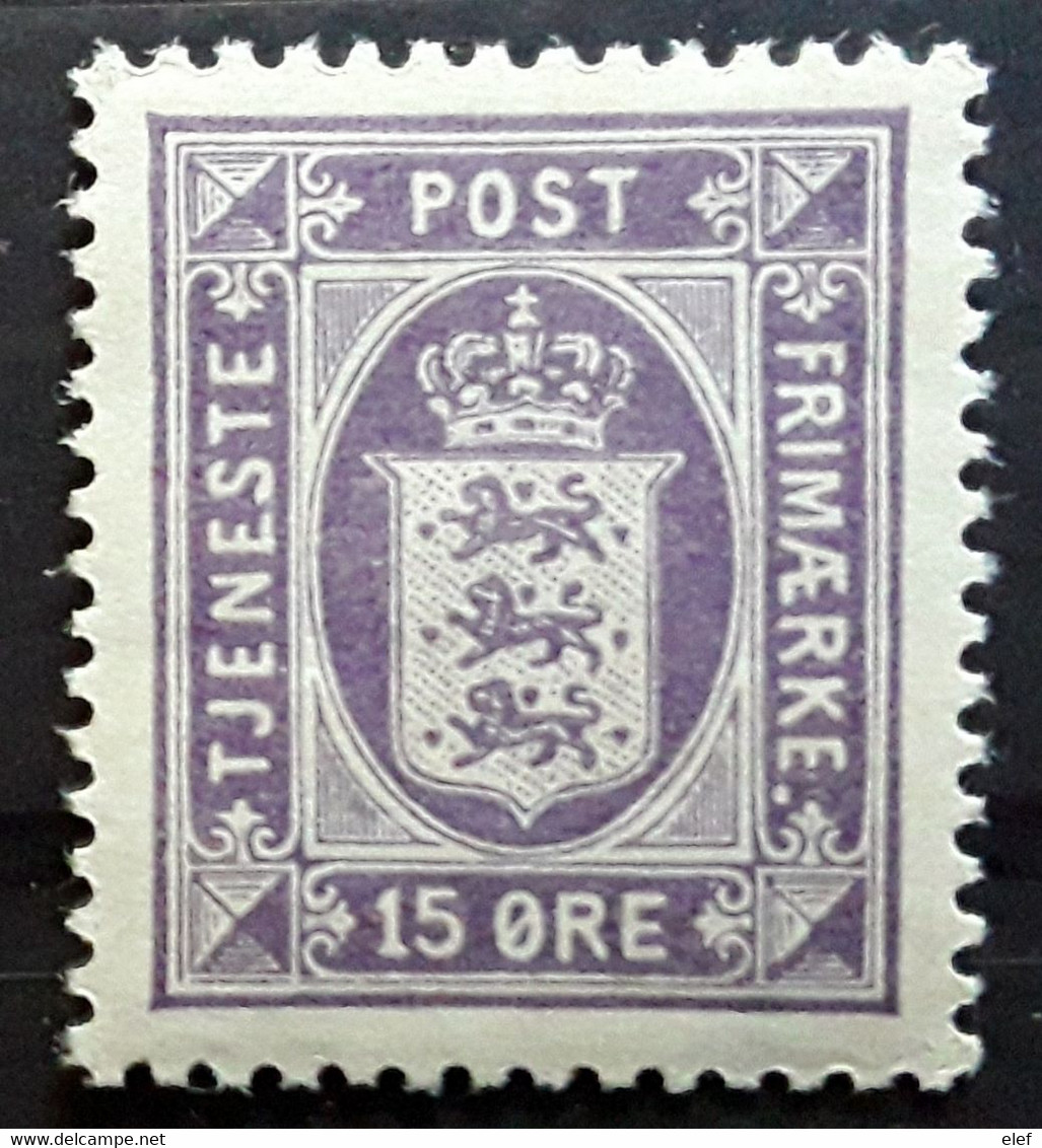 DANMARK DANEMARK 1915, Service Yvert No 18, 15 Ore Violet , Neuf ** MNH , SUPERBE Cote 50 Euros - Service