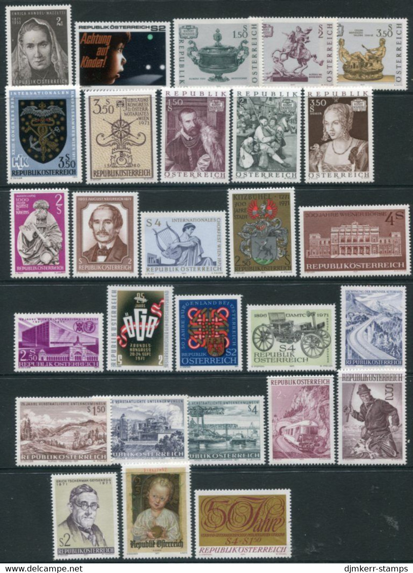 AUSTRIA 1971 Complete  Issues MNH / **.  Michel 1353-80 - Unused Stamps