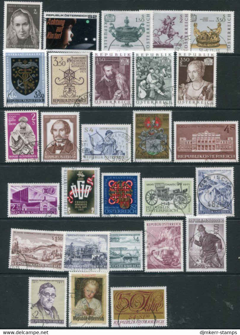 AUSTRIA 1971 Complete  Issues Used.  Michel 1353-80 - Used Stamps