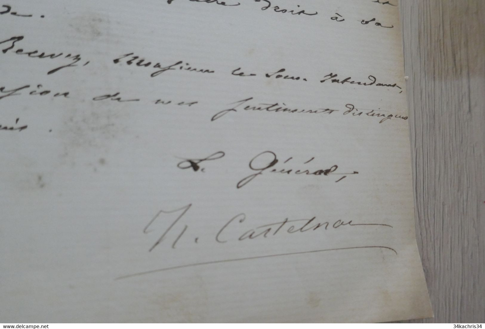 1867 Pièce Signée Général Castelnau Demande De Rapatriement De Aleyer Soldat Du Corps Austro-mexicain - Dokumente