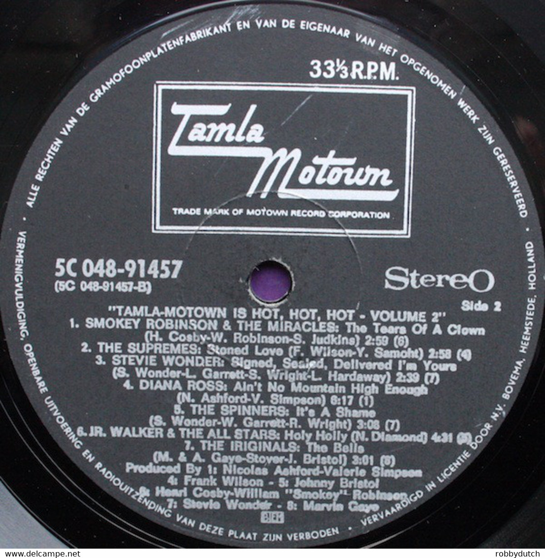 * LP *  TAMLA MOTOWN IS HOT, HOT, HOT Volume 2 (Holland 1970) - Soul - R&B