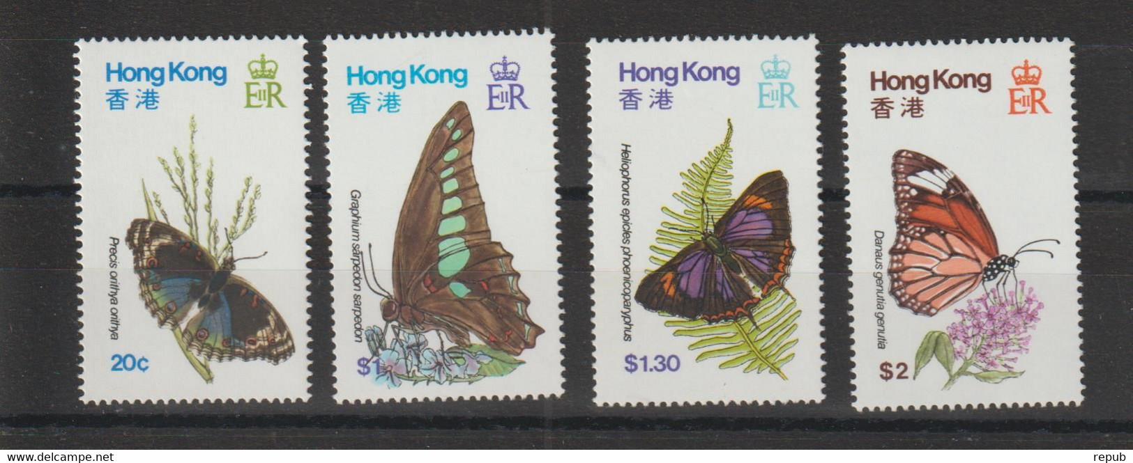 Hong Kong 1979 Papillons 347-50, 4 Val ** MNH - Unused Stamps