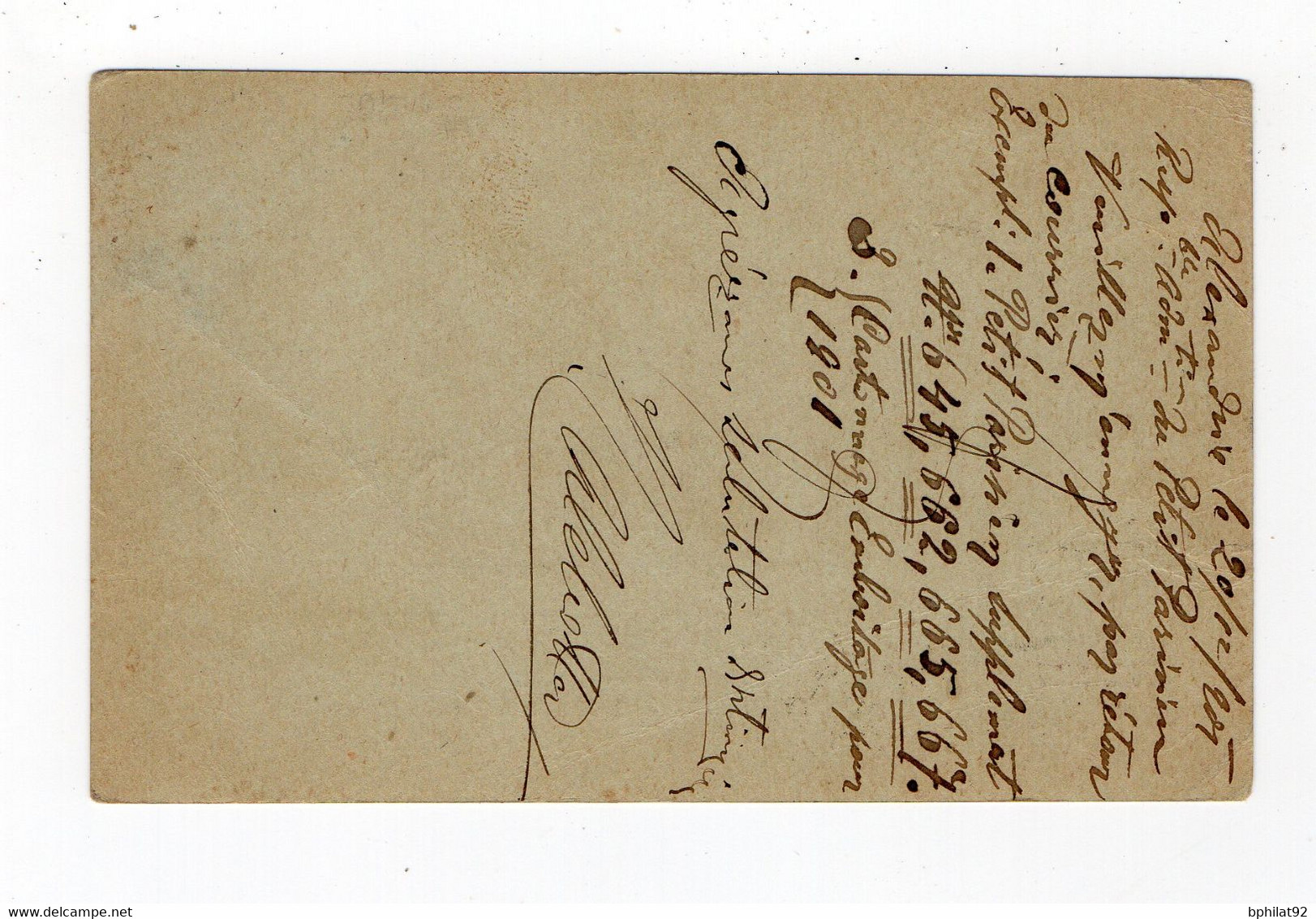 !!! ENTIER POSTAL D'ALEXANDRIE POUR LA BELGIQUE DE 1901 - Lettres & Documents