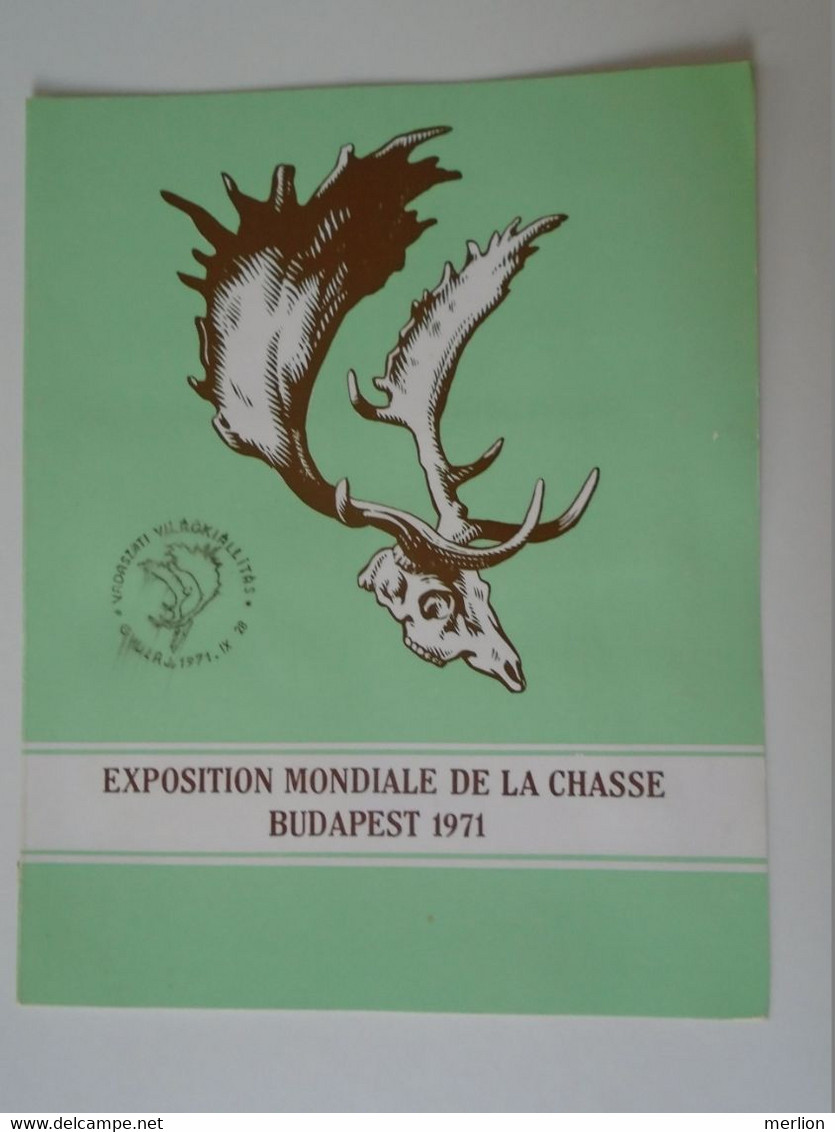 ZA374A001 Hungary  Jagd  Chasse  World Hunting Exhibition  1971  Budapest - Hojas Conmemorativas