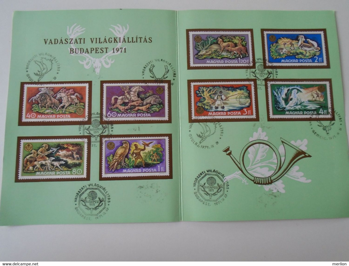 ZA374A002 Hungary  Jagd  Chasse  World Hunting Exhibition  1971  Budapest - Feuillets Souvenir
