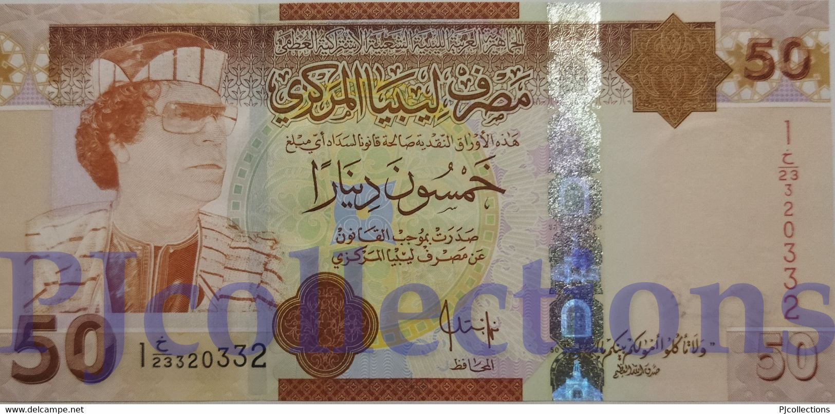 LIBYA 50 DINARS 2008 PICK 75 UNC - Libya