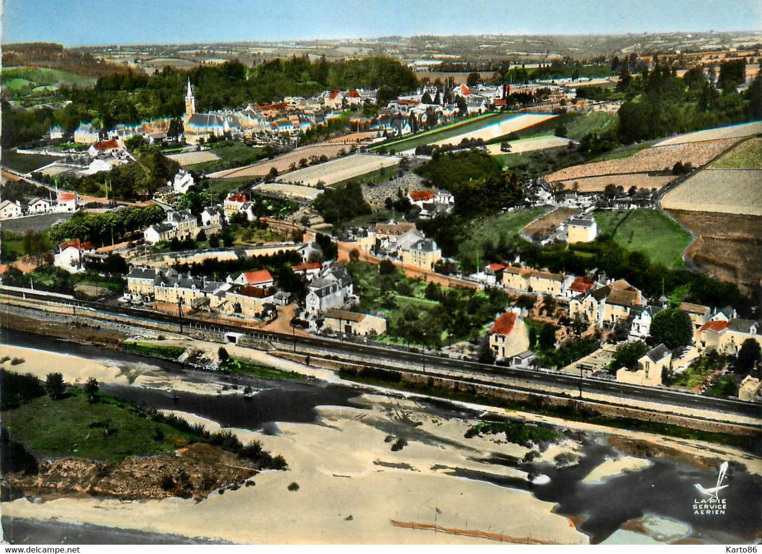 Mauves Sur Loire * Vue Générale Du Village Et Ligne Chemin De Fer ( Rails ) - Mauves-sur-Loire