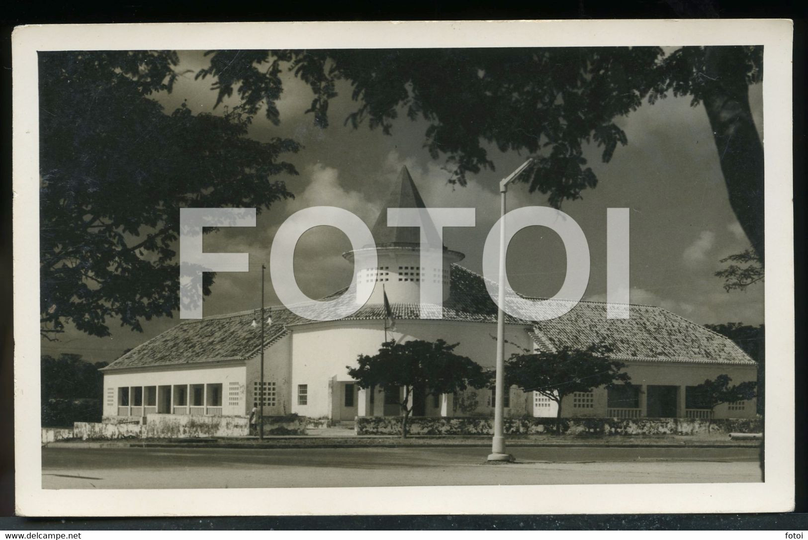 REAL PHOTO FOTO POSTCARD EDIFICIO DO MUSEU GUINE BISSAU AFRICA CARTE POSTALE - Guinea-Bissau