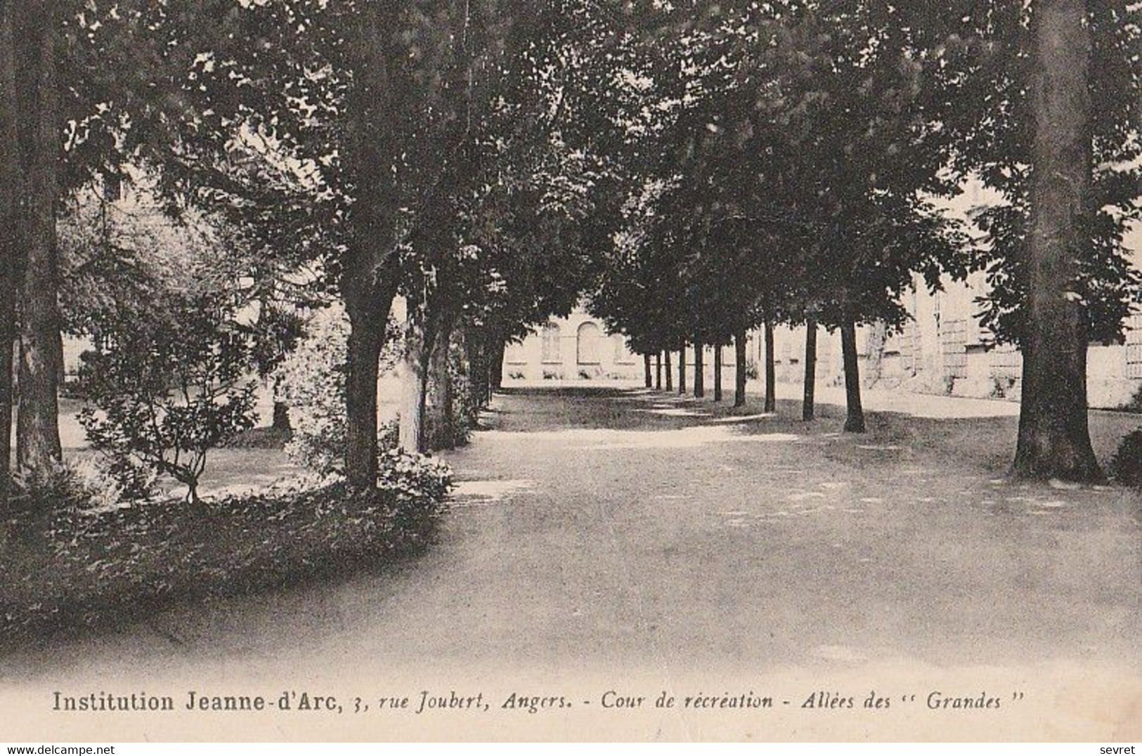 ANGERS. - Institution Jeanne D'Arc, 3, Rue Joubert. Cour De Récréation - Allée Des "Grandes" - Angers