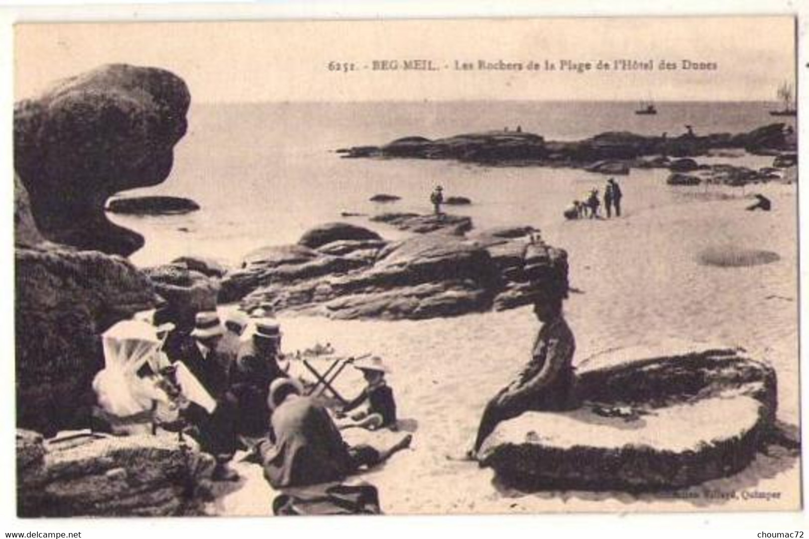 (29) 969, Beg-Meil, Villard 6251, Les Rochers De La Plage De L'Hotel Des Dunes - Beg Meil