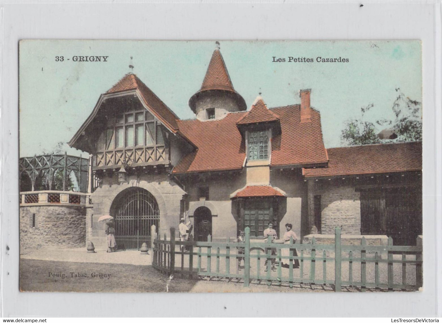 CPA France - Grigny - Les Petites Cazardes - Colorisée - Animée - Pouig Tabac - Oblitérée 1907 - Ombrelles - Grigny