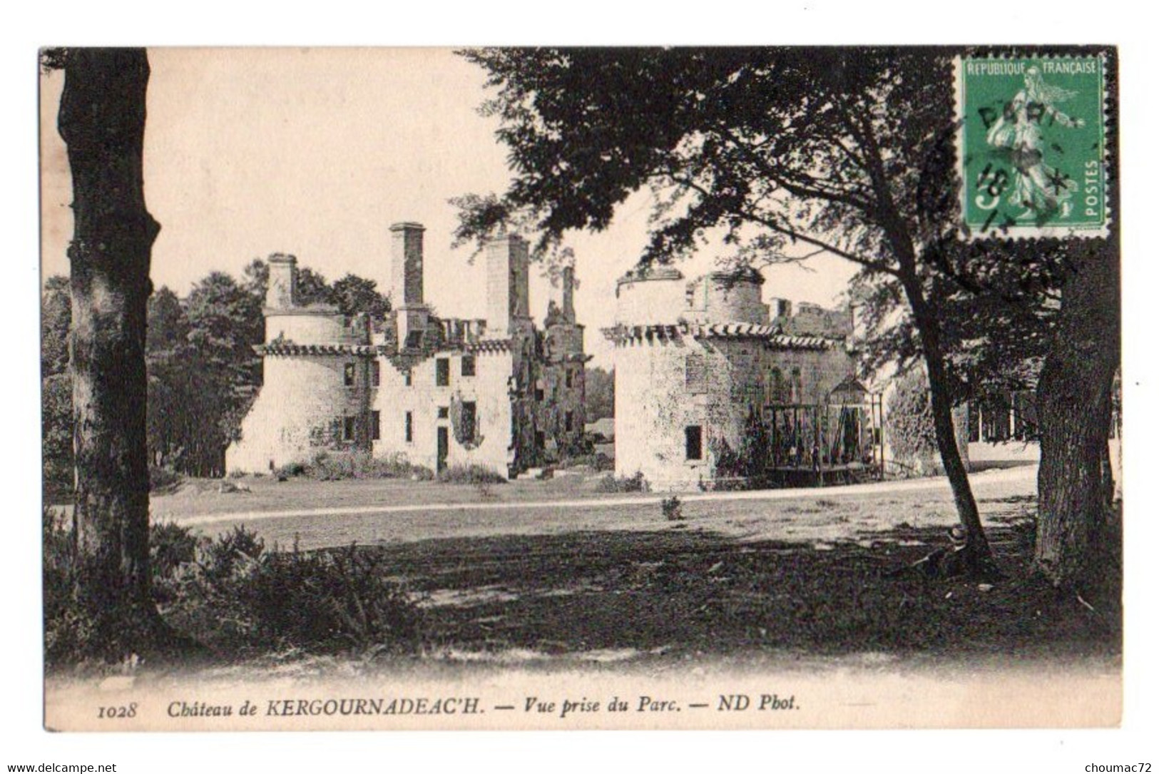 (29) 1621, Cléder, ND Phot 1028, Château De Kergournadeac'h, Vue Prise Du Parc - Cléder