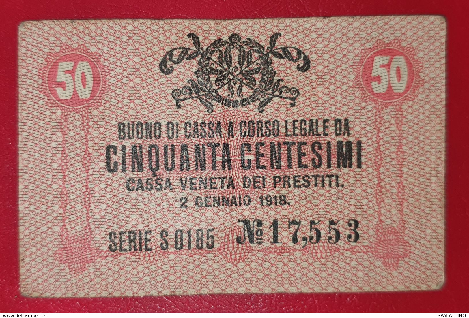 ITALY- 50 CENTESIMI 1918. CASSA VENETA - Autres & Non Classés