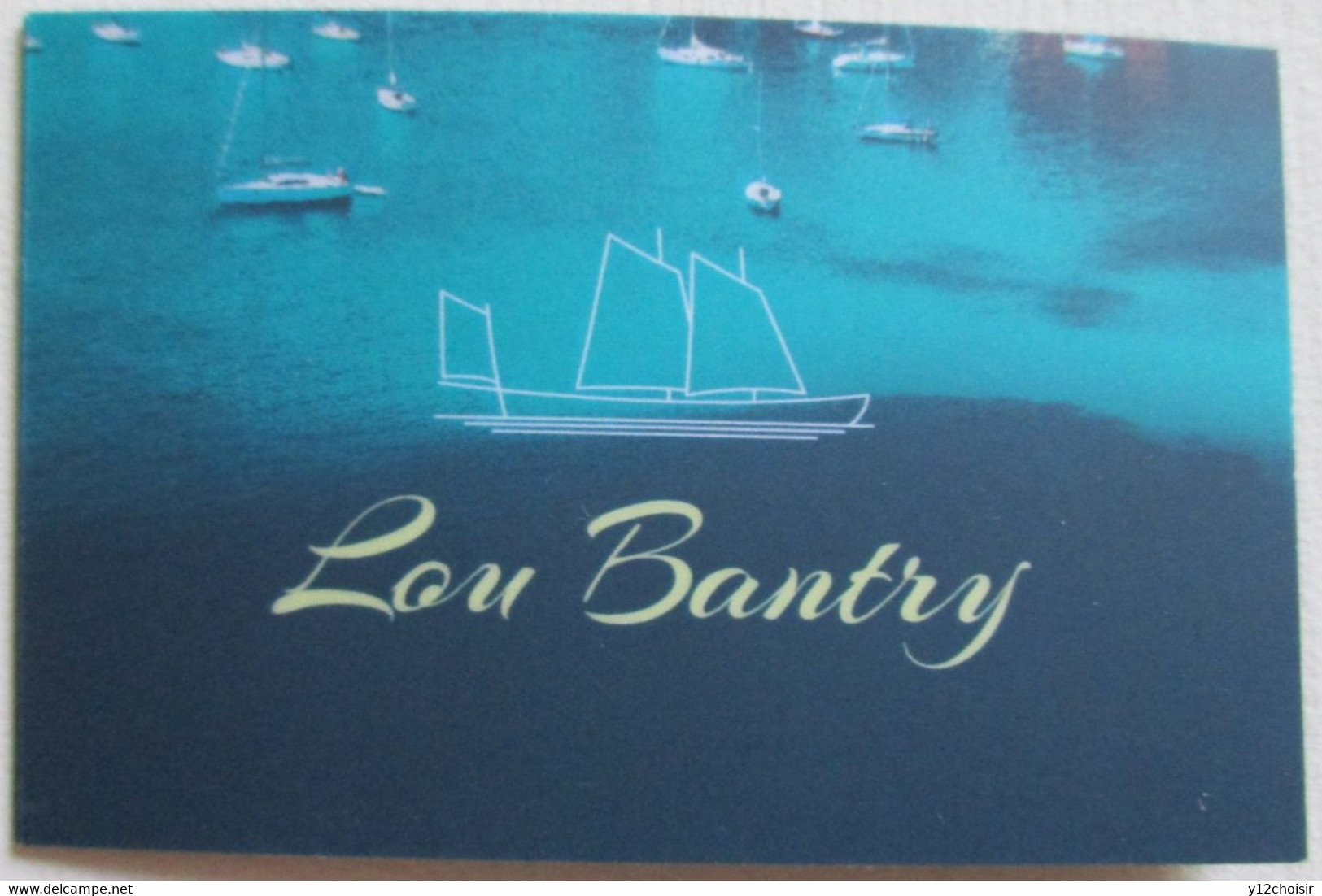 CARTE DE VISITE RESTAURANT LOU BANTRY VILLEFRANCHE SUR MER ALPES MARITIMES - Visitenkarten