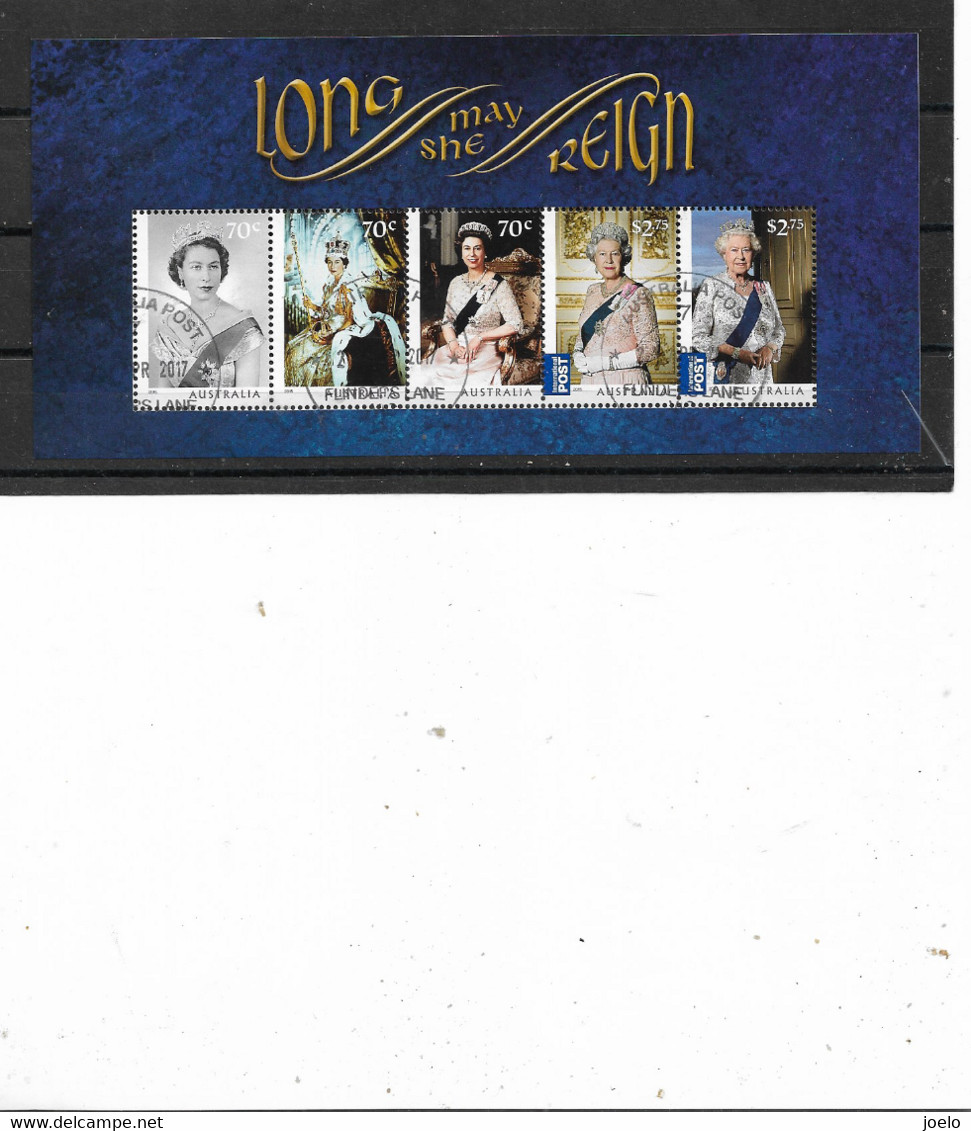 AUSTRALIA 2015 QEll LONG MAY SHE REIGN MINISHEET - Used Stamps