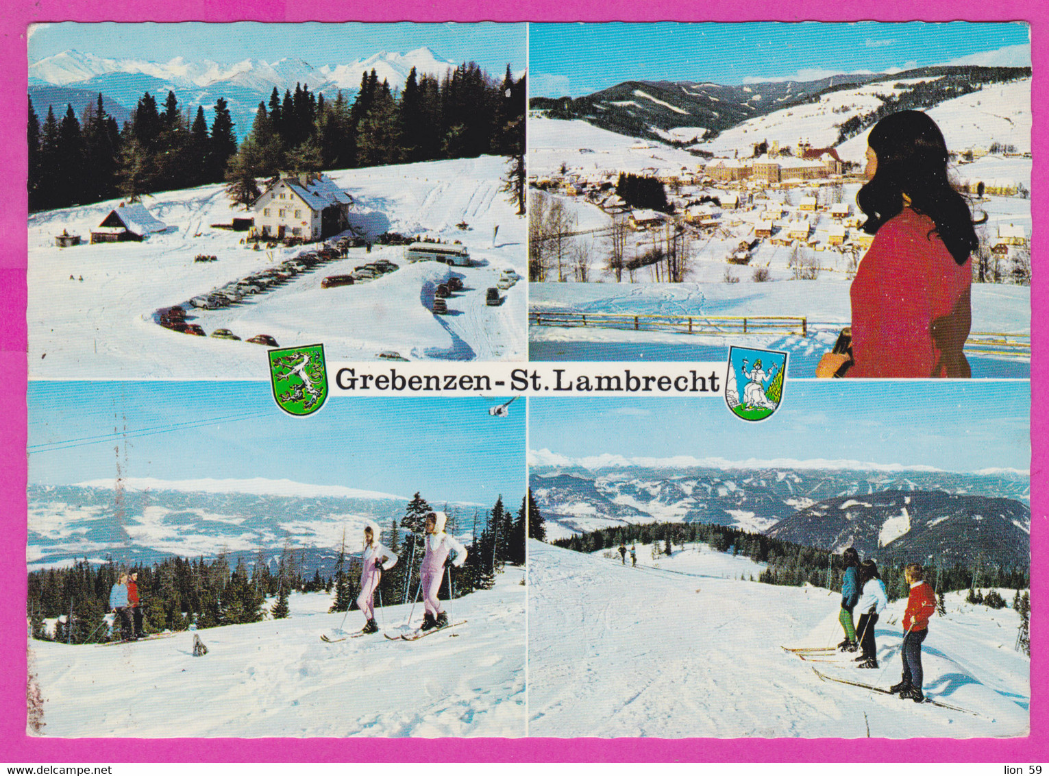 281166 / Austria Grebenzen - St. Lambrecht , Skigebiet Grebenzen 1870 M , Grebenzenhaus 1660 Stempel PC Österreich - St. Lambrecht