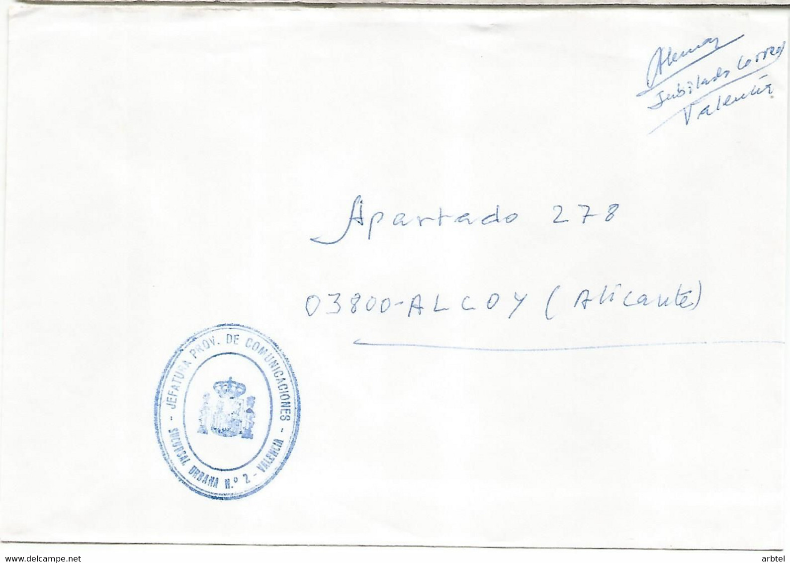 CC CON FRANQUICIA DE CORREOS VALENCIA SUC 2 - Postage Free