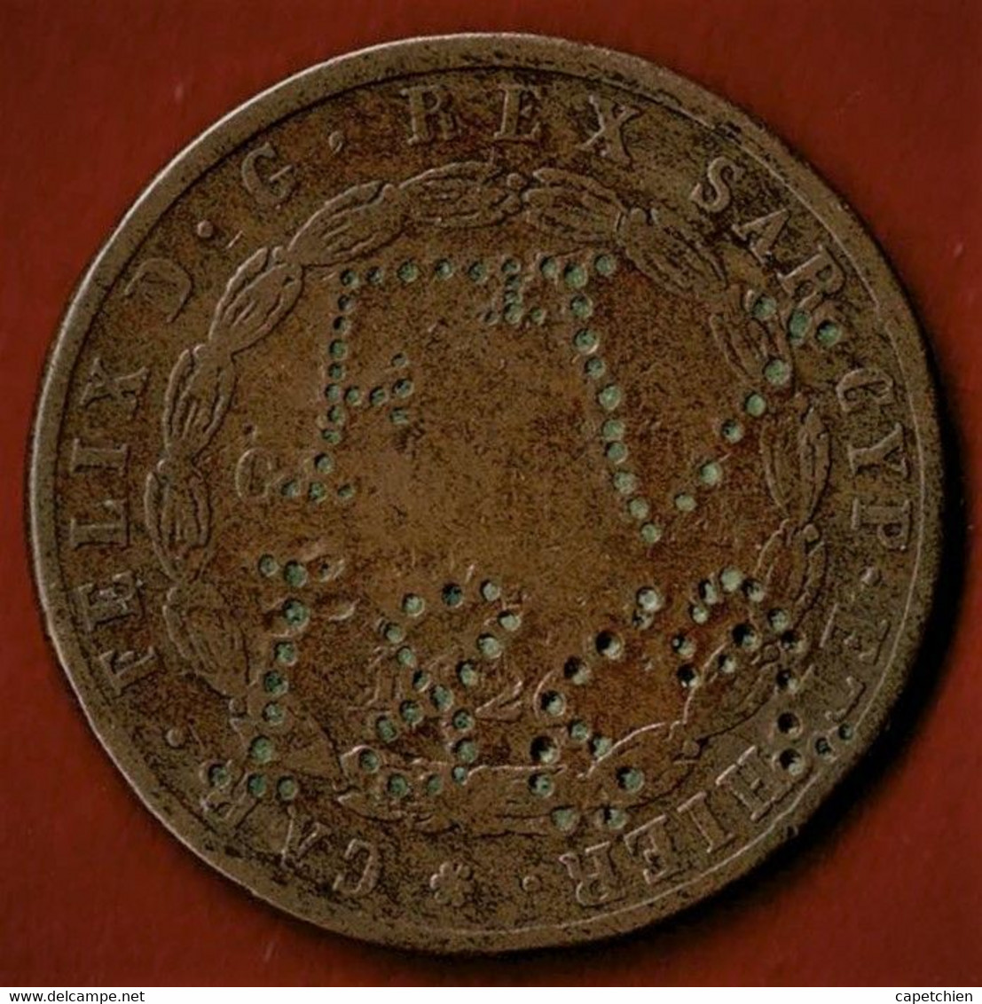 PIECE ITALIENNE Avec UNE CONTREMARQUE MANUELLE * F V 1862 * - Monedas/ De Necesidad