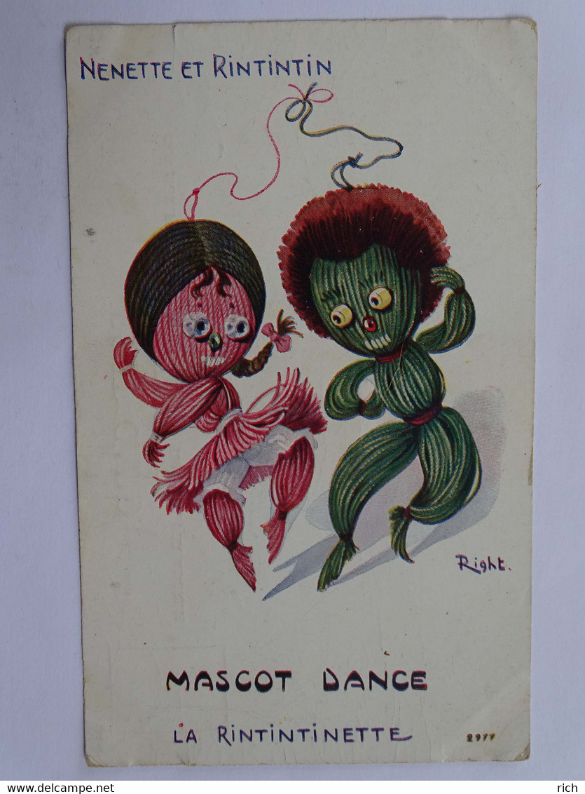 CPA Illustrateur - RIGHT - Nenette Et Rintinin - Mascot Dance - La Rintintinette - Robert