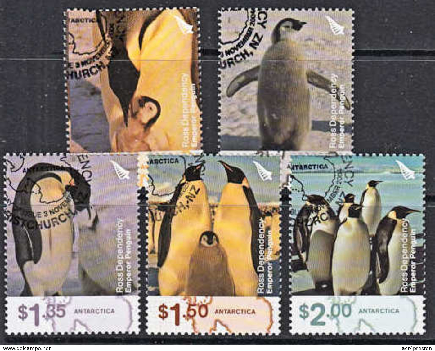 D0017 ROSS DEPENDENCY 2004, SG 89-93  Emperor Penguin, Used - Oblitérés