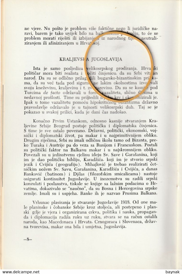 CROATIA  --  NDH, NEZAVISNA DRZ. HRV. - BOOK:  Dr ANTE BUTKOVIC ,, HRVATSKA PROBLEMATIKA ,, -   USTASHA  EMIGRATION