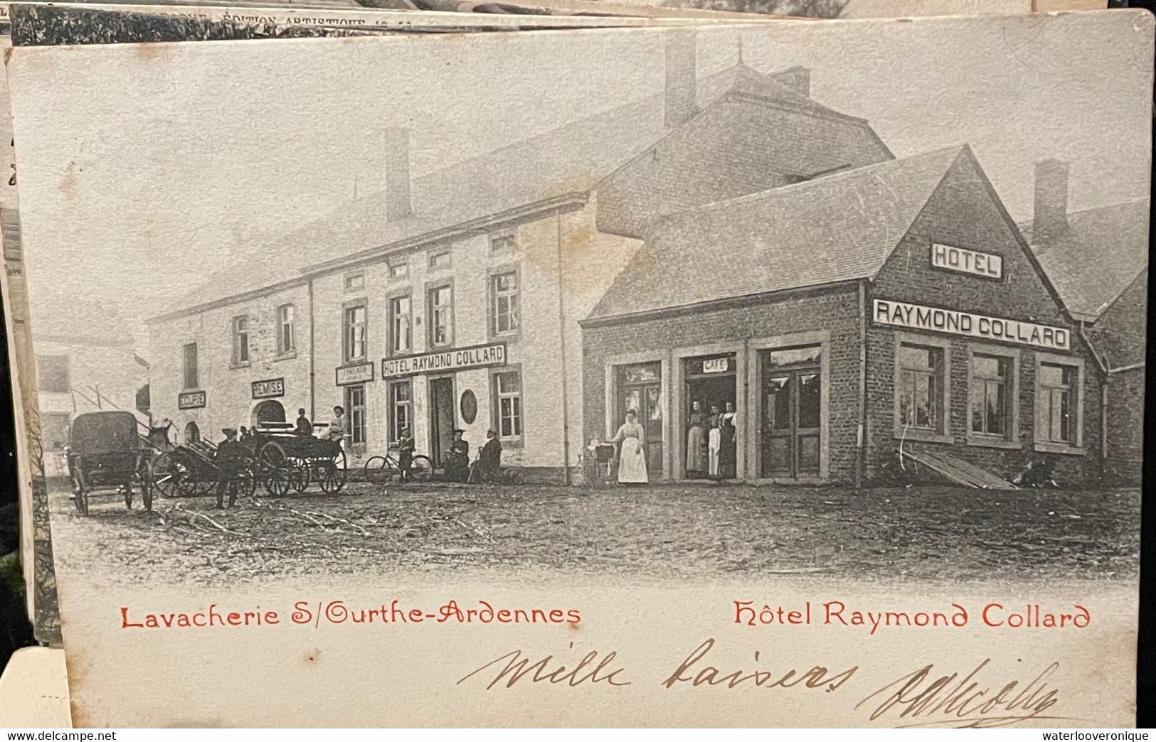 Lavacherie Sur Ourthe Hôtel Raymond Collard 1903 Très Belle Carte Avant L’agrandissement De L’hôtel - Sainte-Ode
