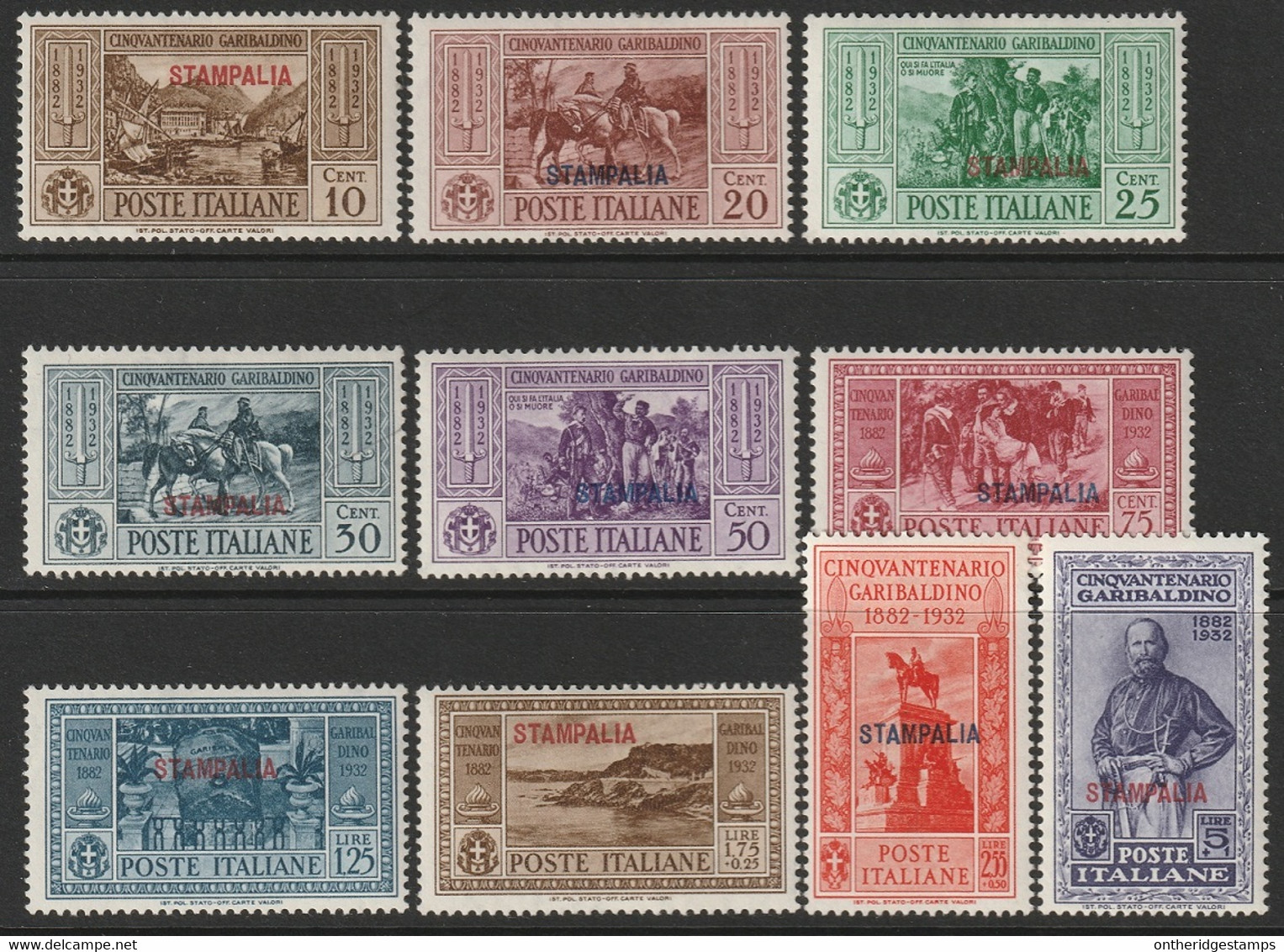 Italy Aegean Stampalia 1932 Sc 17-26 Egeo Sa 17-26 Set MLH* - Egée (Stampalia)