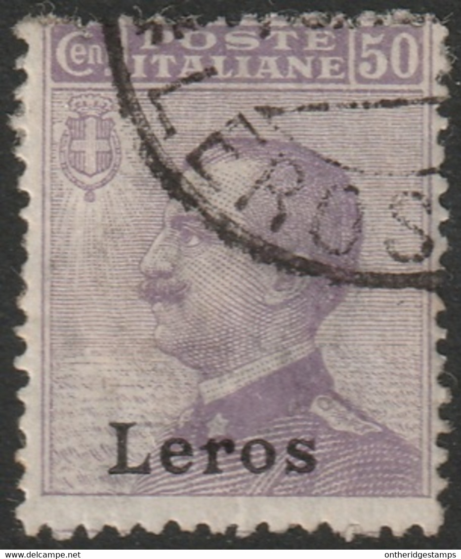 Italy Aegean Lero 1912 Sc 8 Egeo Sa 7 Used Leros Cancel - Egeo (Lero)