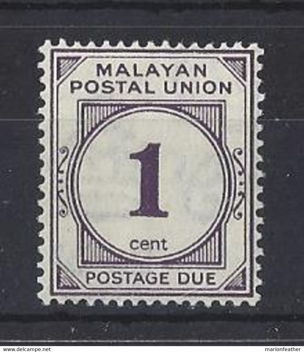 MALAYA.....KING GEORGE V...(1910-36.).....POSTAGE-DUE......1c.......SGD1......(CAT.VAL..£17..)......MH.. - Malayan Postal Union