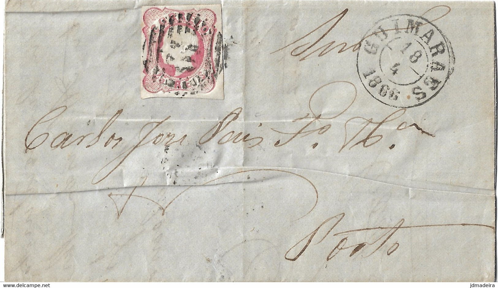 Guimarães Cover To Porto - Lettres & Documents