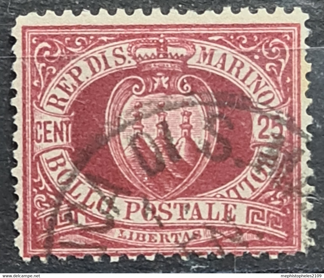 SAN MARINO 1895 - Canceled - Sc# 13 - Used Stamps
