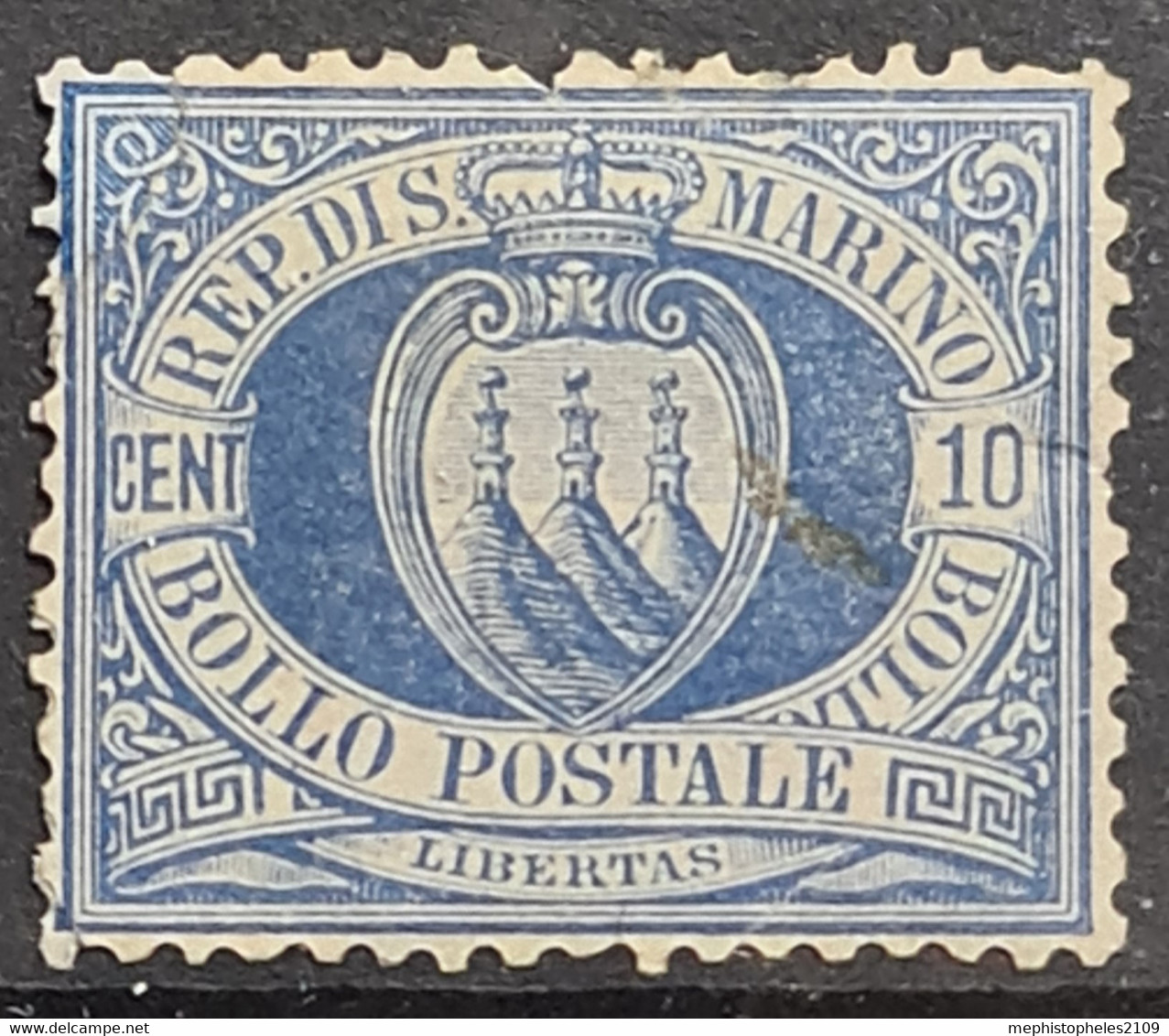 SAN MARINO 1890 - MLH - Sc# 7a - Unused Stamps