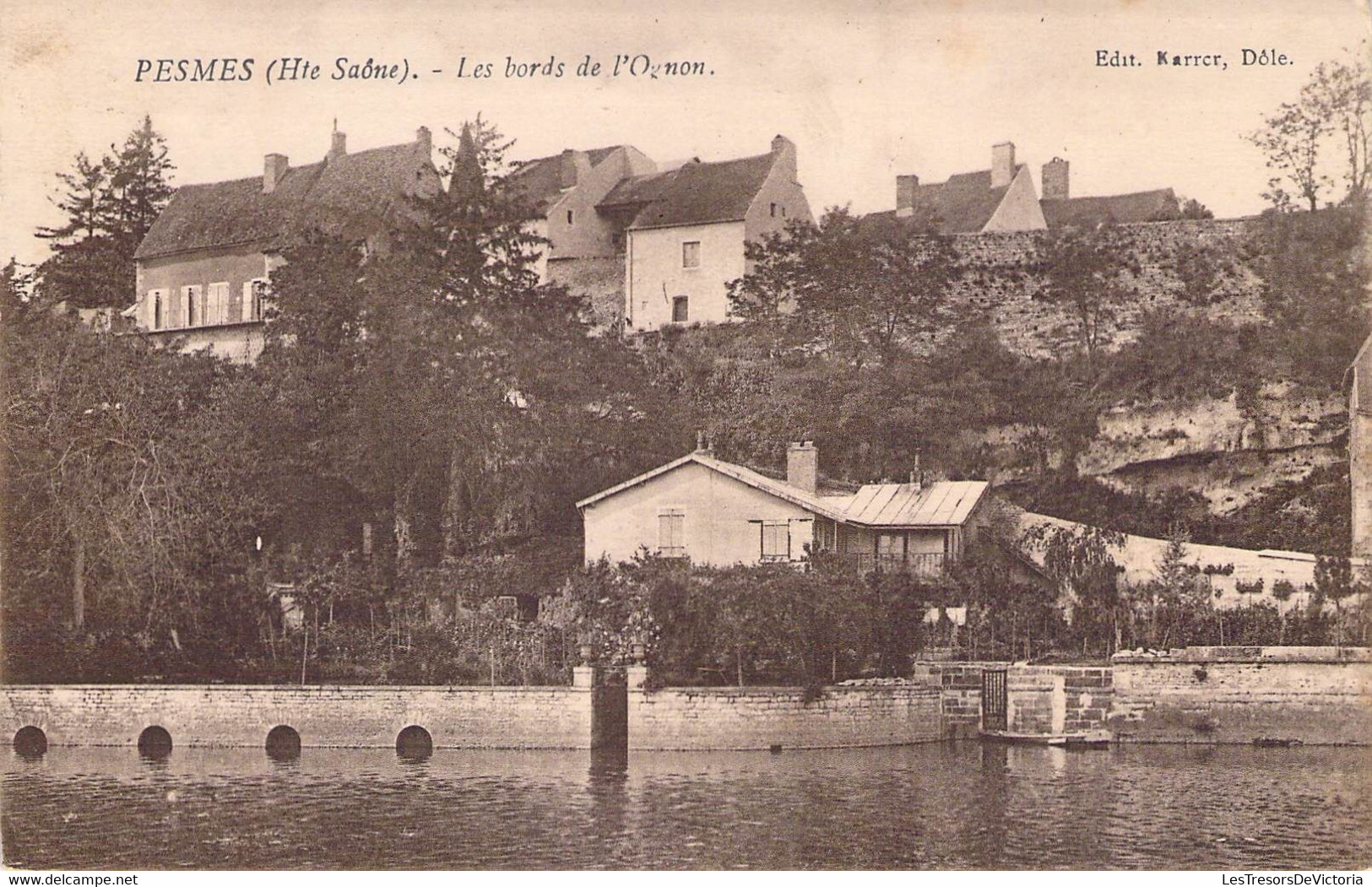 CPA France - Haute Saône - Pesmes - Les Bords De L Ognon - Edition Karrer - Dôle - Rivière - Cours D Eau - Oblitérée - Pesmes