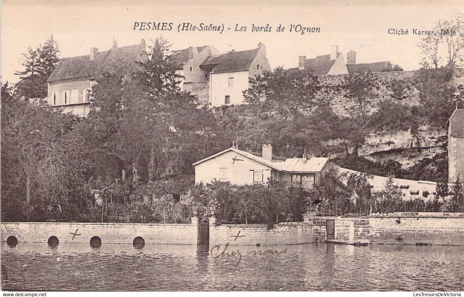 CPA France - Haute Saône - Pesmes - Les Bords De L Ognon - Cliché Karrer Dôle - Cours D Eau - Pesmes