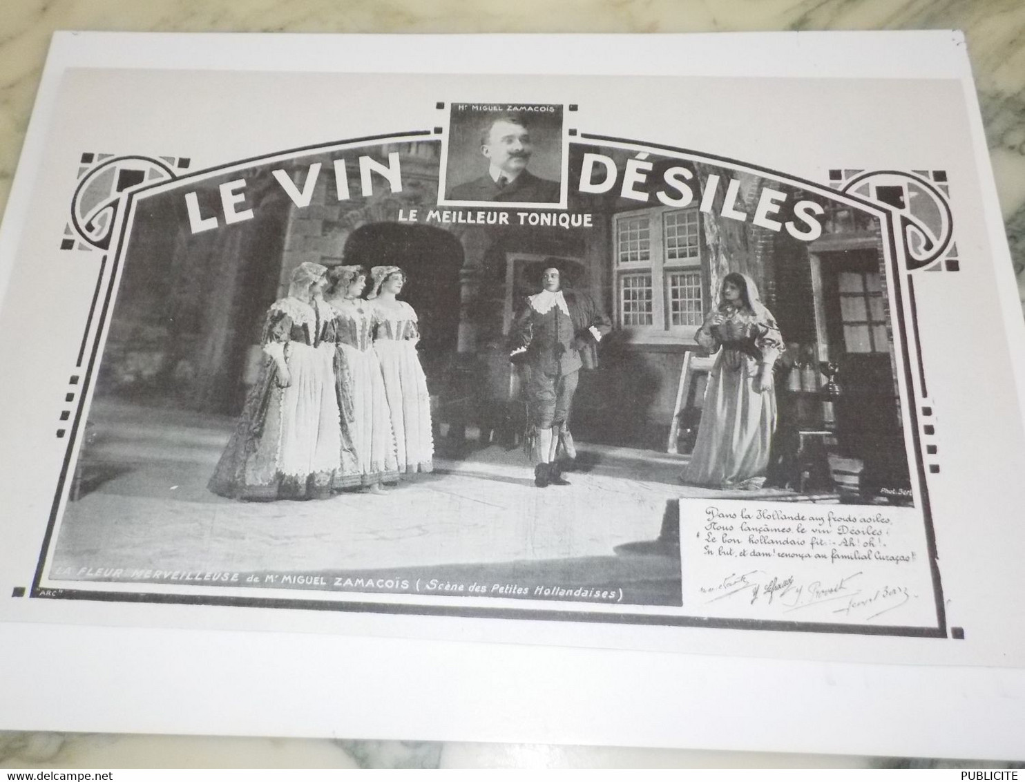 ANCIENNE PUBLICITE TONIQUE LE VIN DESILES 1910 - Alcools